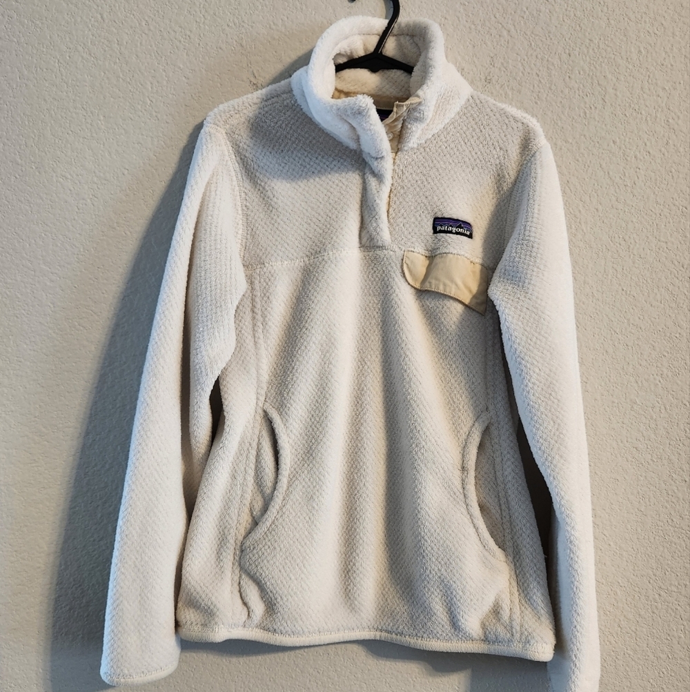 Patagonia Snap-T Pullover Fleece Polartec Sweatshirt Raw Linen Women’s size XS